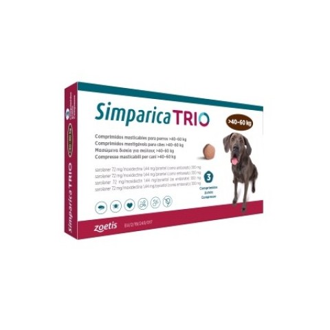 Simparica Trio 40-60 -1 tableta protiv spoljnih parazita pasa